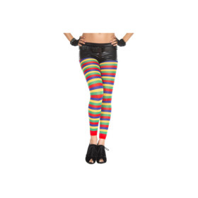 Legging fantaisie coloré bandes horizontales 